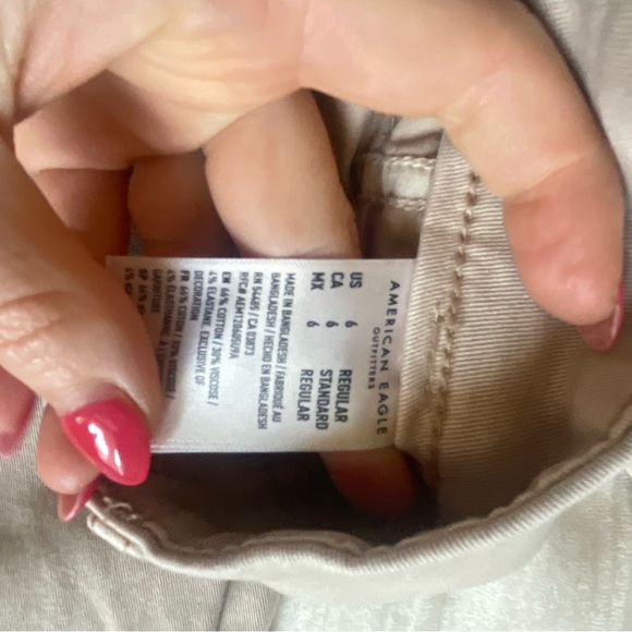 American eagle cream baggy wide leg jeans - Picture 6 of 6